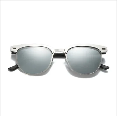 Fashion Diamond studded Ladies Glasses Driving Polarizer Silver White Mercury - Shop at LoveMi