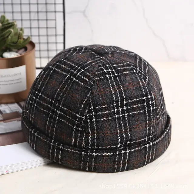 Classic Retro Checkered Hat Grey - Shop at LoveMi