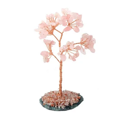 Spot Supply Crystal Lucky Tree Fortune Tree Agate Piece Craft Gift Home Office Decoration Fortune Tree Pink Crystal - Shop at LoveMi
