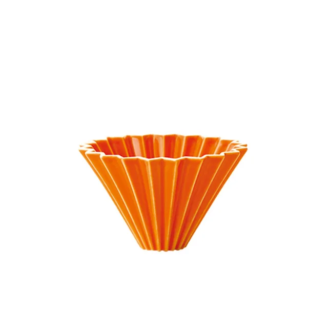 Origami Coffee Ceramic Size S Hand Punching Filter Cup Orange - Shop at LoveMi