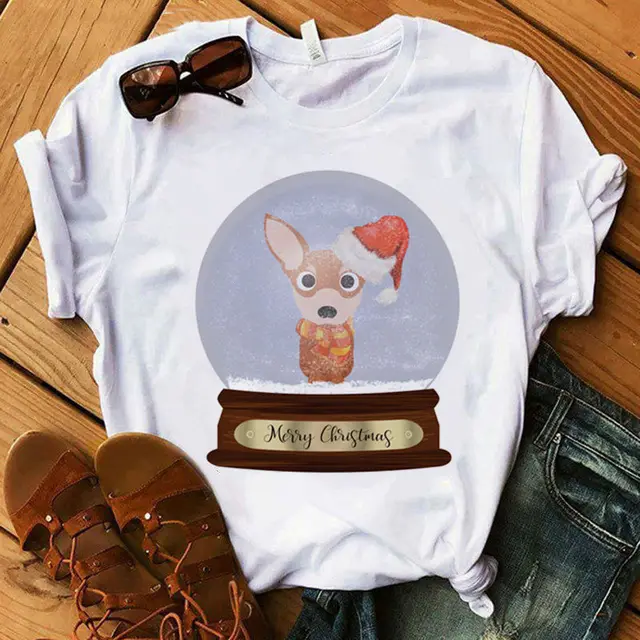 Letter Dog Print Women's Shirt Short sleeved T shirt Ins Girlfriend Tide 6Style - Shop at LoveMi