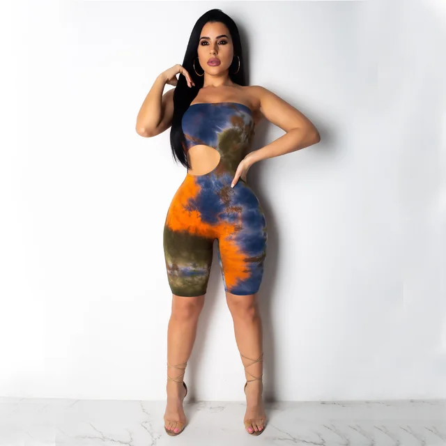 Printed Neckline Open Back Sexy Jumpsuit Spring Gray - Shop at LoveMi