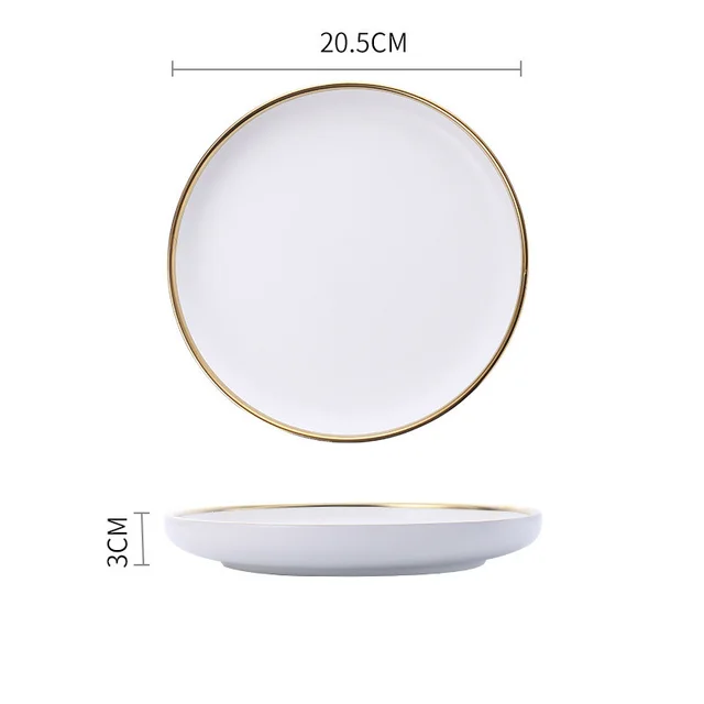 Big Soup Bowl Rice Bowl About Household Ceramic Plate - 5Style