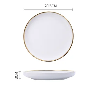Big Soup Bowl Rice Bowl About Household Ceramic Plate - 5Style