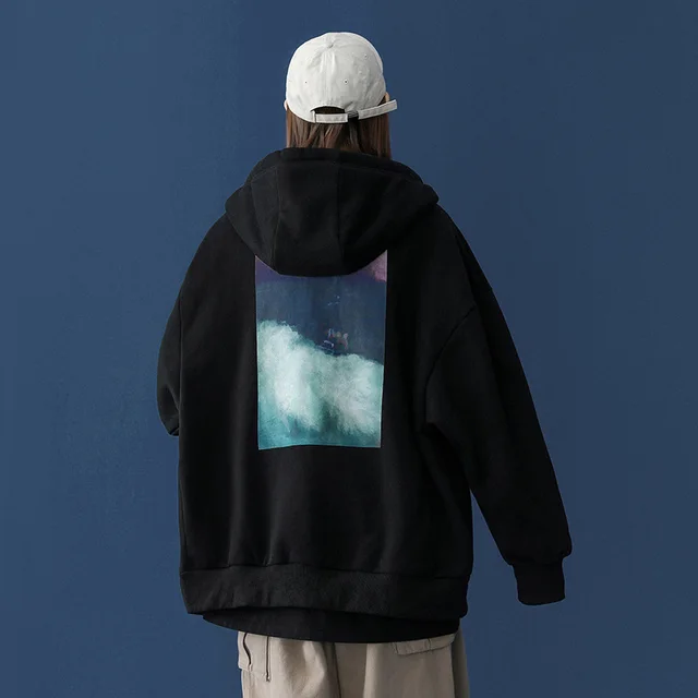 Spring Hooded Cardigan Sweater Women'S Unisex Style Trendy Couples Jacket Coat Spring hooded cardigan sweater women's unisex style trendy couples j... Black - Shop at LoveMi