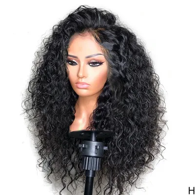 European And American Ladies Black Front Lace Small Wavy Curly Hair Black - Shop at LoveMi