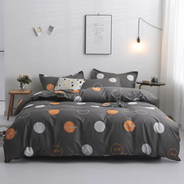 Simple Aloe Cotton Printing Three Or Four Piece Single And Double Dormitory Skin Friendly Kit J - Shop at LoveMi