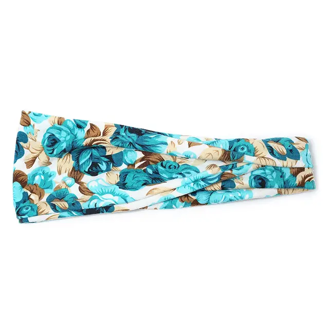 Europe And The United States New Sports Elastic Hair Band Women'S Yoga Running Sweat Absorption Floral Headband Hair Accessories Printed Hair Bel... Printed Hair Belt 01 - Shop at LoveMi