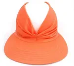 Cross-Border New Anti-Ultraviolet Sun Visor Outdoor Fashion Trend Empty Top Hat European And American Style Creative Big Brim Hat - Orange