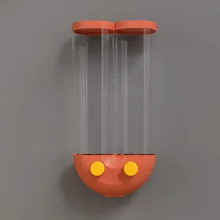 Household Kitchen Wall-mounted Grain Storage Sealed Box - Orange