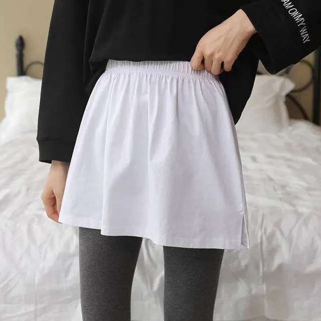 Sweatshirt Bottoming White Skirt Covering Butt White - Shop at LoveMi