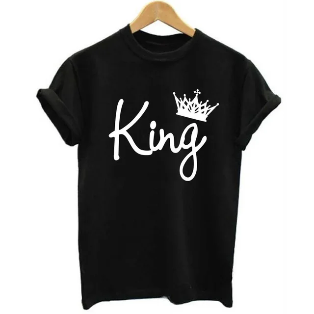 Kingqueen Crown Print Couple T Shirt King - Shop at LoveMi