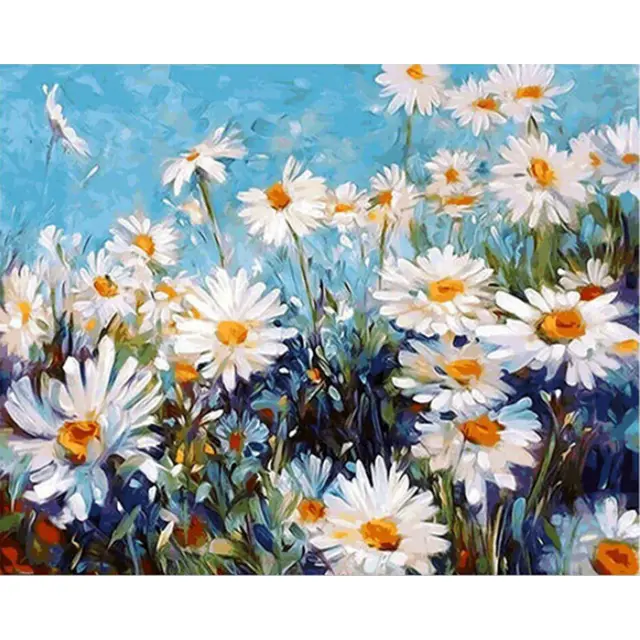 Bedroom Living Room Decoration Painting White Chrysanthemum - Shop at LoveMi