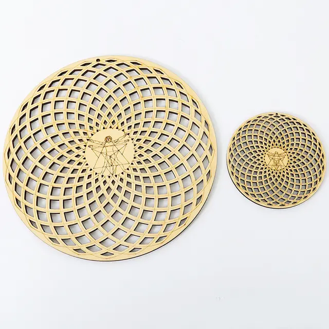 Wooden Crafts Geometric Wall Art Patterns Meditation Decorations 2 - Shop at LoveMi