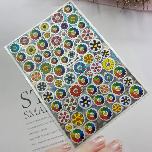 DIY Japanese Thin Transparent Adhesive Nail Stickers Murakami Sunflower September New Syle Supply As Shown - Shop at LoveMi