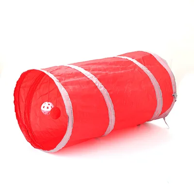 Cat Toy Cat Tunnel Cat Tent Collapsible Pet Toy Red - Shop at LoveMi
