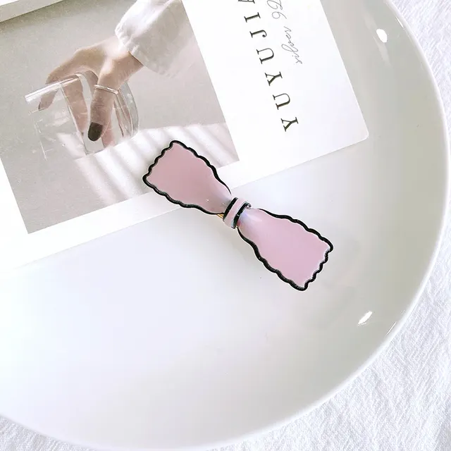 Bow Hairpin Duckbill Clip Korean Hair Accessories Pinkb - Shop at LoveMi