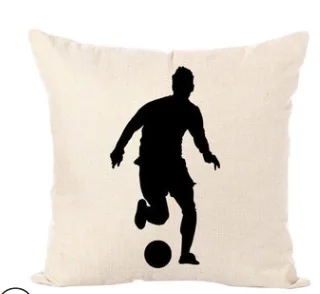 Nordic Sports Linen Pillow Case Play Basketball Cushion Cover Decorative Throw Pillow Covers Sofa Cover Home Decor - Q