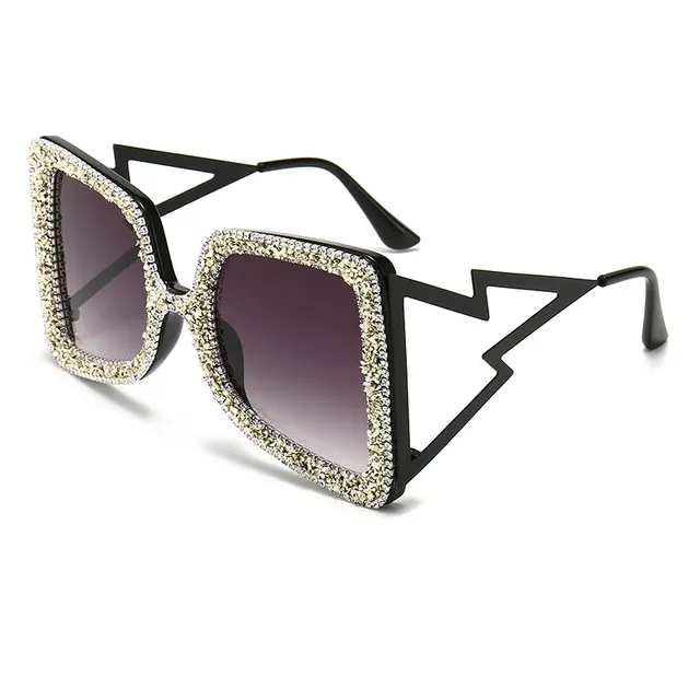 Point drill women sunglasses Grey Flakes And White Diamonds - Shop at LoveMi