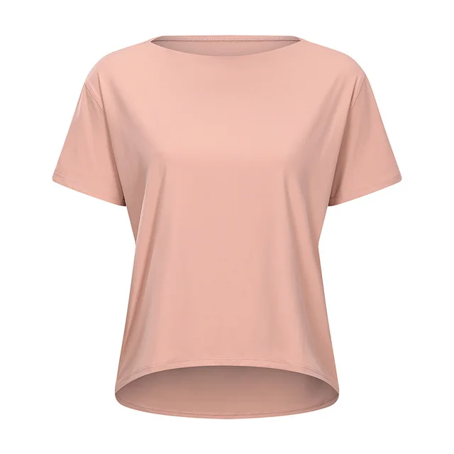 Shinbene Solto Ajuste Esporte Treinamento Camisas De Manga Curta Mulher Nu Sentir Anti Suor Yoga Ginasio Atletico Camiseta Topos Honey Grapefruit - Shop at LoveMi