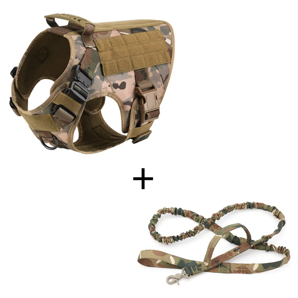 Outdoor Tactical Dog Vest For Large Dogs Camouflage Set - Shop at LoveMi
