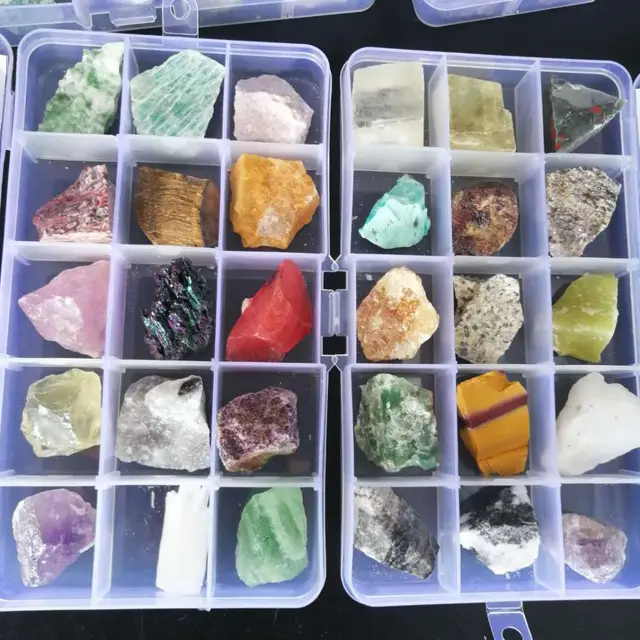 Natural Rough Stone Mining Mark Original Mineral Specimen 15 Kinds Of Crystal Rough Stone Mining Mark Default - Shop at LoveMi