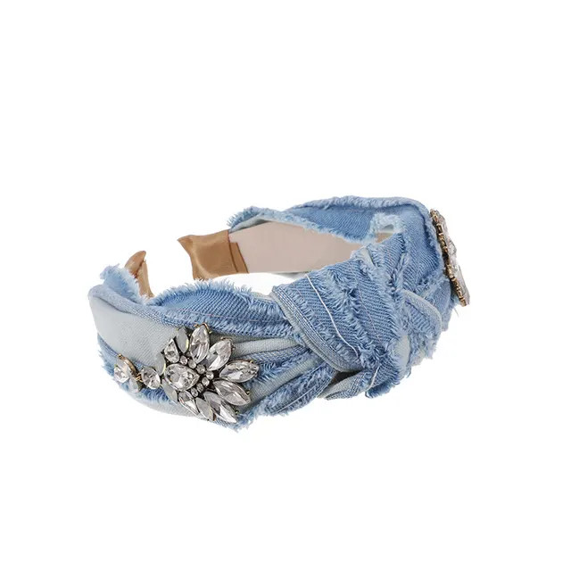 Brushed Denim Headband Hair Accessories White - Shop at LoveMi