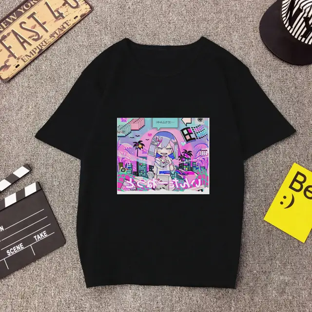 Harajuku Style Women'S Clothing Personality All Match Round Neck Pullover Short Sleeve T Shirt B - Shop at LoveMi