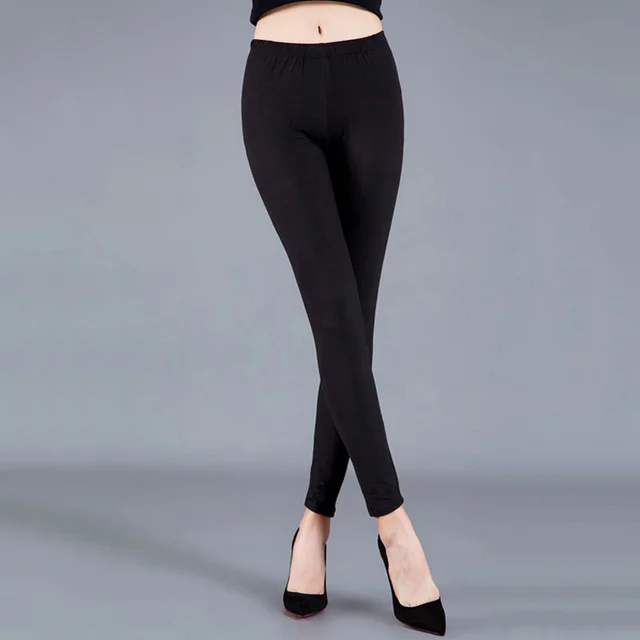 Thin cropped cotton leggings Black - Shop at LoveMi