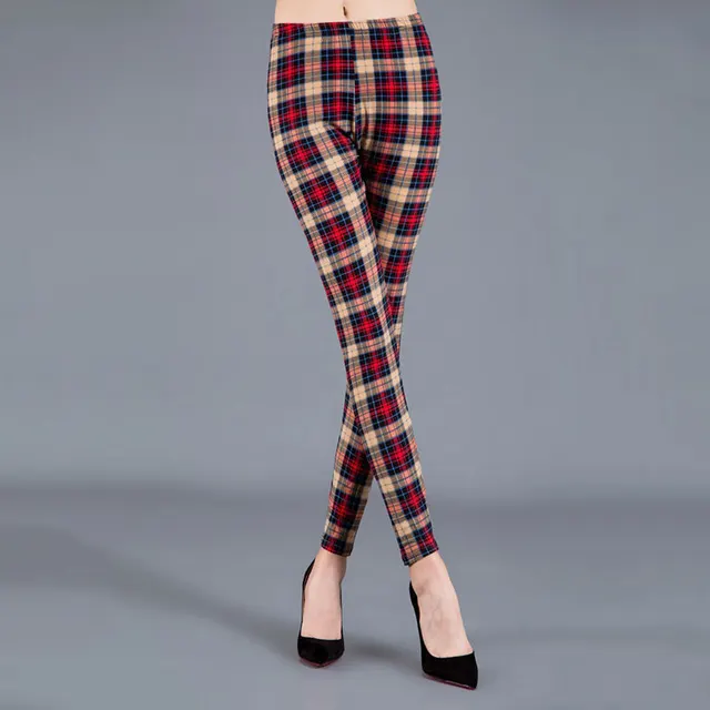 Thin cropped cotton leggings Khaki - Shop at LoveMi