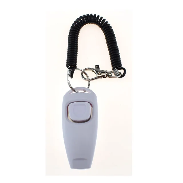 Two in one Clicker Pet Training Clicker Pet Clicker Whistle Dog Training Whistle Yellow Bracelet White - Shop at LoveMi