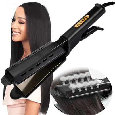 U.S. Standard Non injury Hair Straightener Steam Hair Straightener Splint Eu - Shop at LoveMi