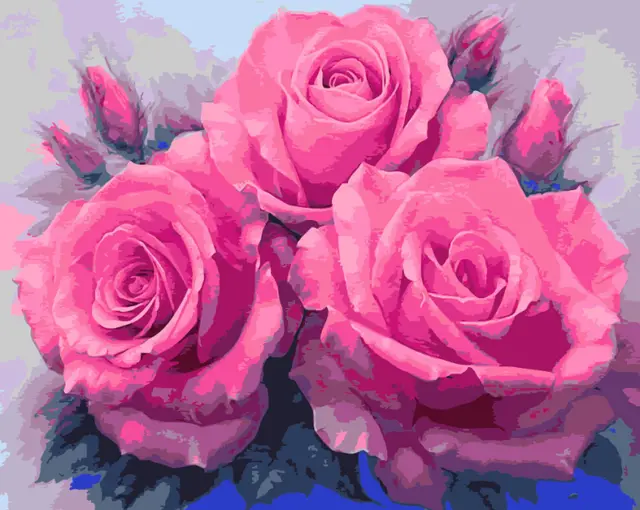 Decorative Painting Hand Painted Oil Painting Diy Digital Oil Painting B - Shop at LoveMi