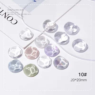 Nail Art Oval Star Transparent Glass Color Card 10 - Shop at LoveMi
