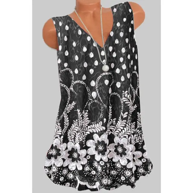 New Style Plus Size Sleeveless Vest Ladies T shirt Grey - Shop at LoveMi