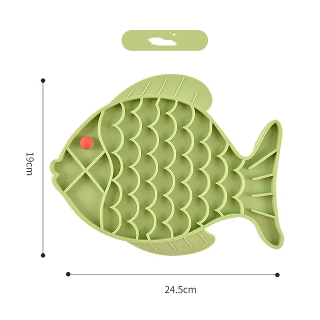 Dog Silicone Pet Slow Food Plate Slow Food Bowl Dog Licking Plate Mat Green - Shop at LoveMi