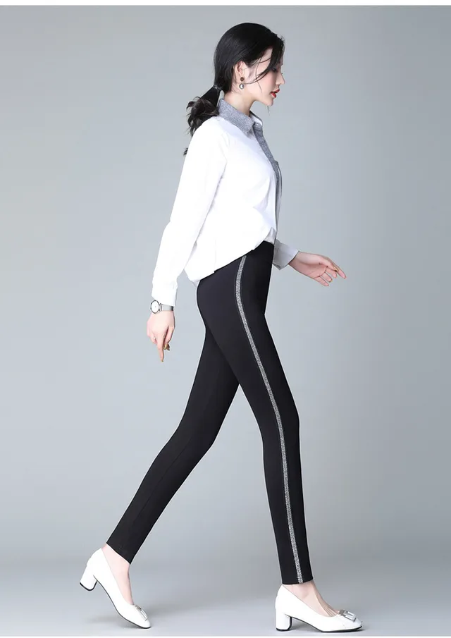 Sweatpants Women White Side Feet Harem Pants Women Casual Pants Loose Guard Pants Silver Edge - Shop at LoveMi