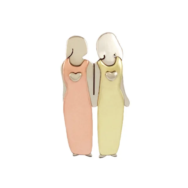 European And American Fashion Sister Brooch 2 Pairs - Shop at LoveMi