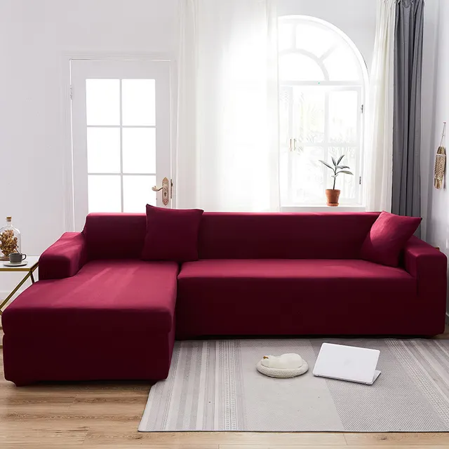 Milk Silk Nordic Simple Elastic Non Slip Universal All Inclusive Solid Color Full Cover Sofa Cover 9 Color - Shop at LoveMi