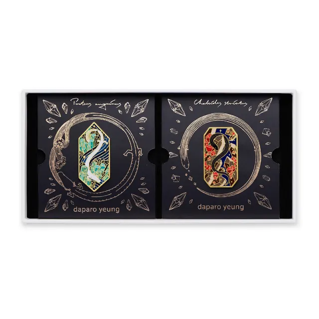 Daparo Cave Salamander Aquamarine Dragon Red Fluorite Designer Original Luminous BROOCH BADGE Queen''s Day Gift - Shop at LoveMi