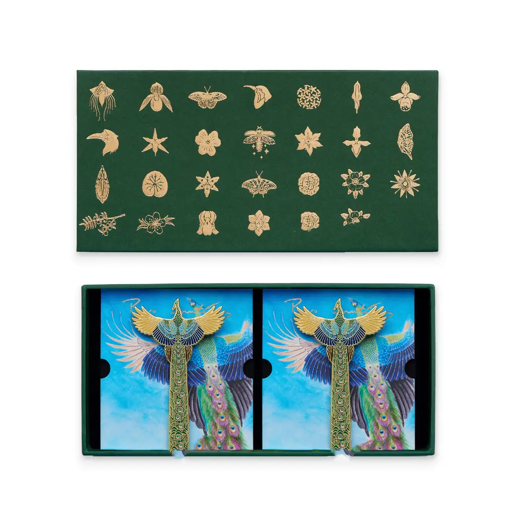 Green Peacock Designer Original Brooch Creative Badge Antique Queen's Day Gift Creative Brooch Jewellery - Green Gift Box Set