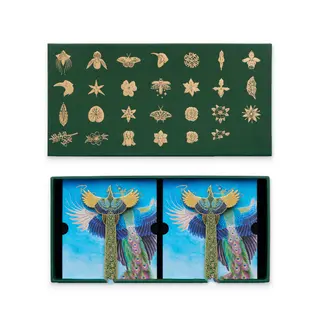 Green Peacock Designer Original Brooch Creative Badge Antique Queen's Day Gift Creative Brooch Jewelry - Green Gift Box Set