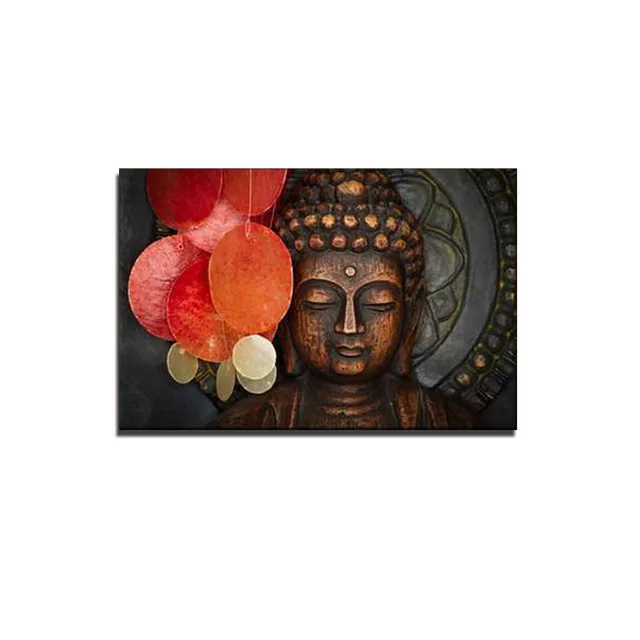 Hd Inkjet Oil Painting Hotel Home Decoration Hanging Painting Canvas Painting Core Single Buddha Color - Shop at LoveMi