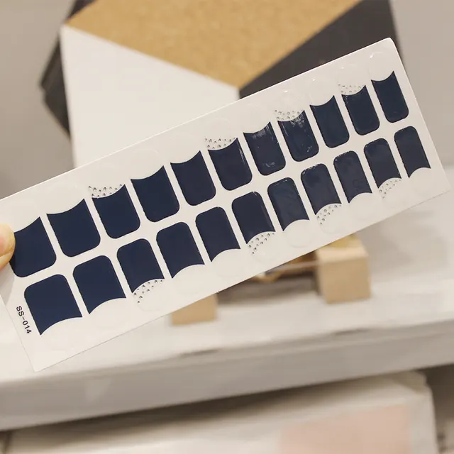 Bronzing 3D Laser Nail Sticker Color Christmas Letter Nail Sticker Full 22 Tips Ss015 - Shop at LoveMi