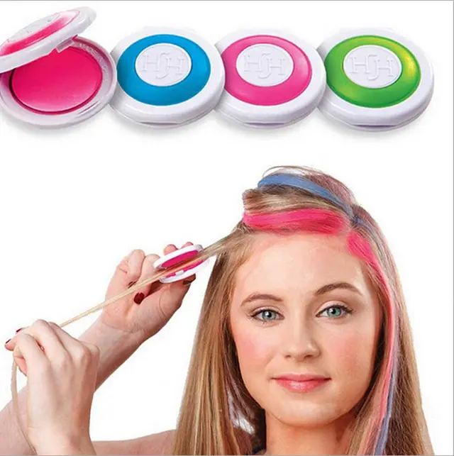 TV Hair Dye Tool Hot Huez One Time Hair Dye Powder Color Hair Dye 4 Colors OPP Packaging Six Colors - Shop at LoveMi