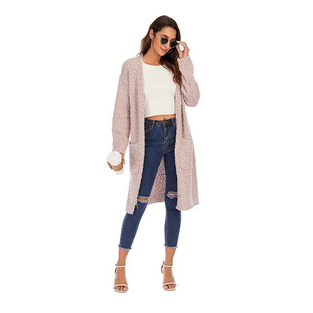 Women's Long Sweater Cardigan Jacket Purple - Shop at LoveMi