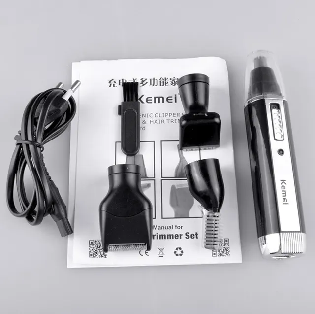 Electric Nose Hair Device 4 In Charging Multi Function Set Razor Trimmer Eu - Shop at LoveMi