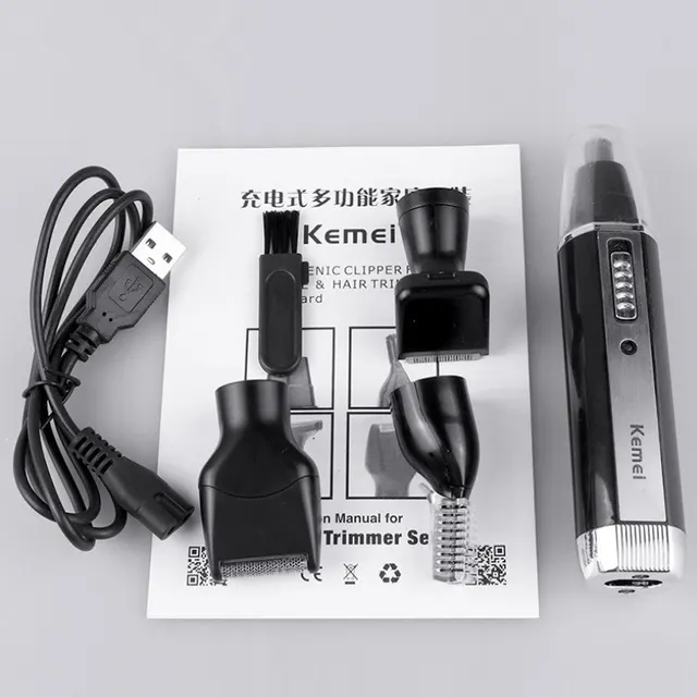 Electric Nose Hair Device 4 In Charging Multi Function Set Razor Trimmer Usb - Shop at LoveMi