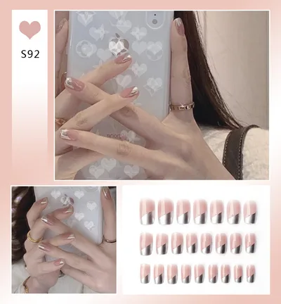Nail Art Pieces Finished Patches Long And Short Fake Fingernails B - Shop at LoveMi