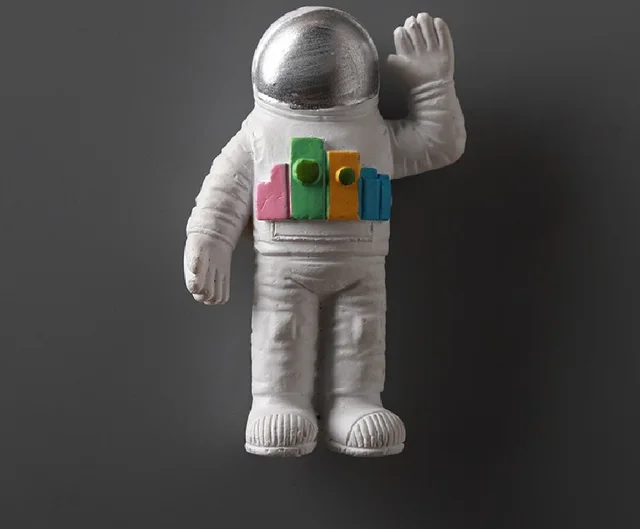 Astronaut Space and Aerospace Fridge Magnet Space Shuttle Magnet Net Red Galaxy Moon Sun Beckoning Silver - Shop at LoveMi